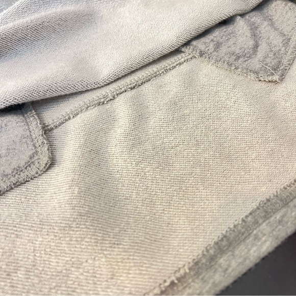 IVI Organic Cotton oversized pullover hoodie, short sleeve, pockets, grey size M - Picture 10 of 12